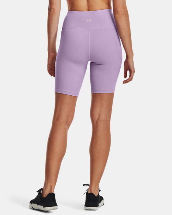 Women's UA Meridian Bike Shorts, Purple, pdpMainDesktop image number 1